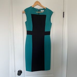 Calvin Klein Teal and Black Women's Dress